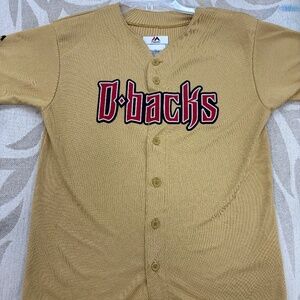 Majestic* Arizona Diamondbacks Full button down Jersey * Size Large YOUTH